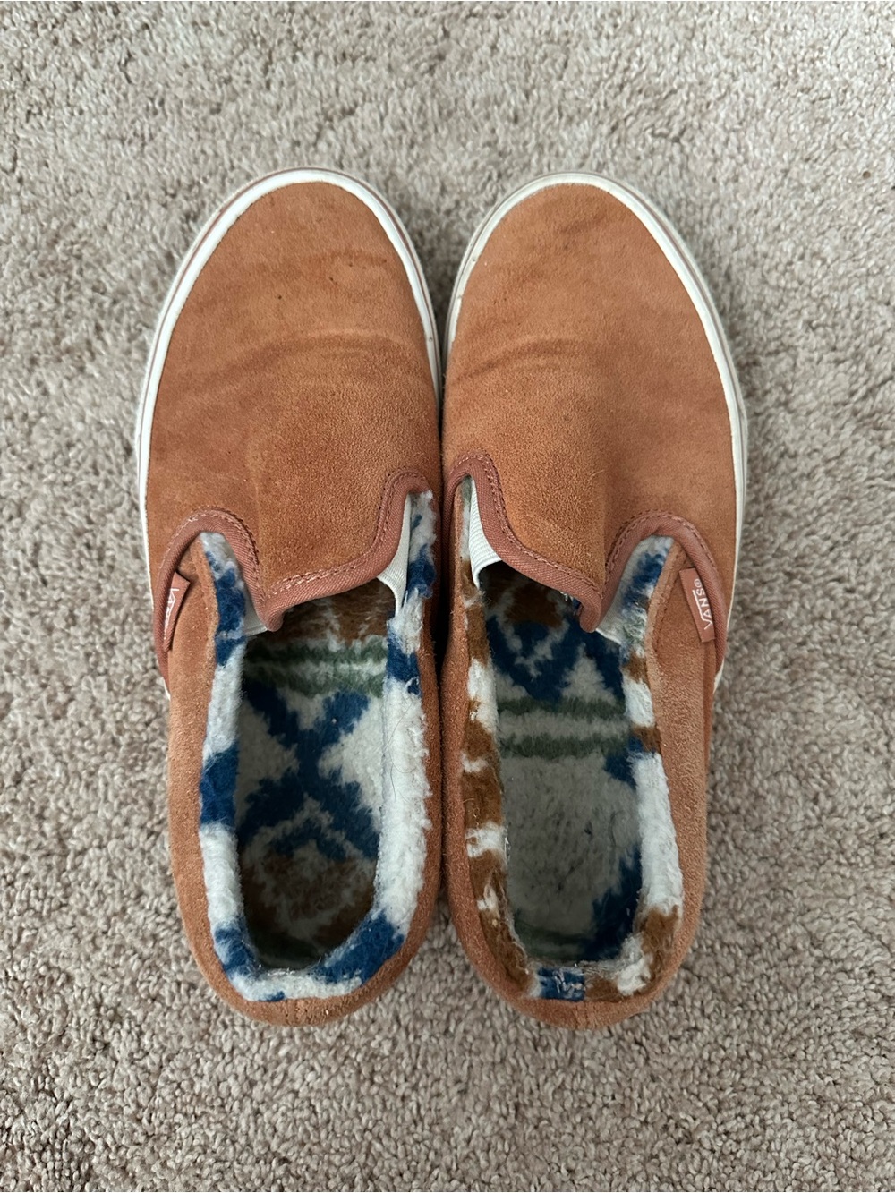 Vans Suede Sherpa Classic Slip On Shoes